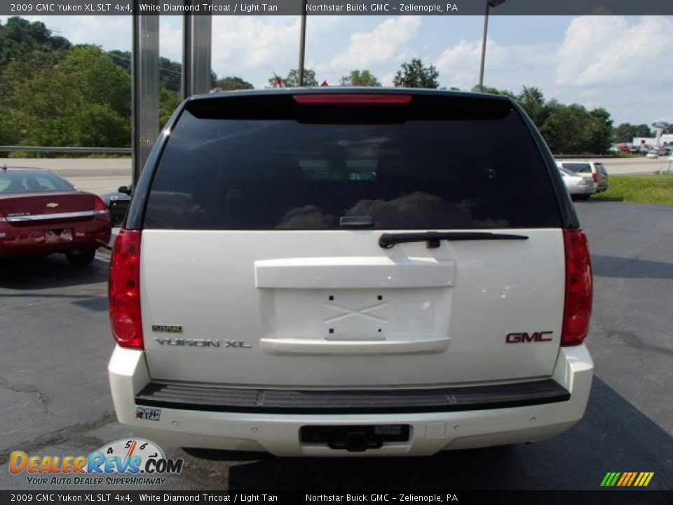 2009 GMC Yukon XL SLT 4x4 White Diamond Tricoat / Light Tan Photo #6