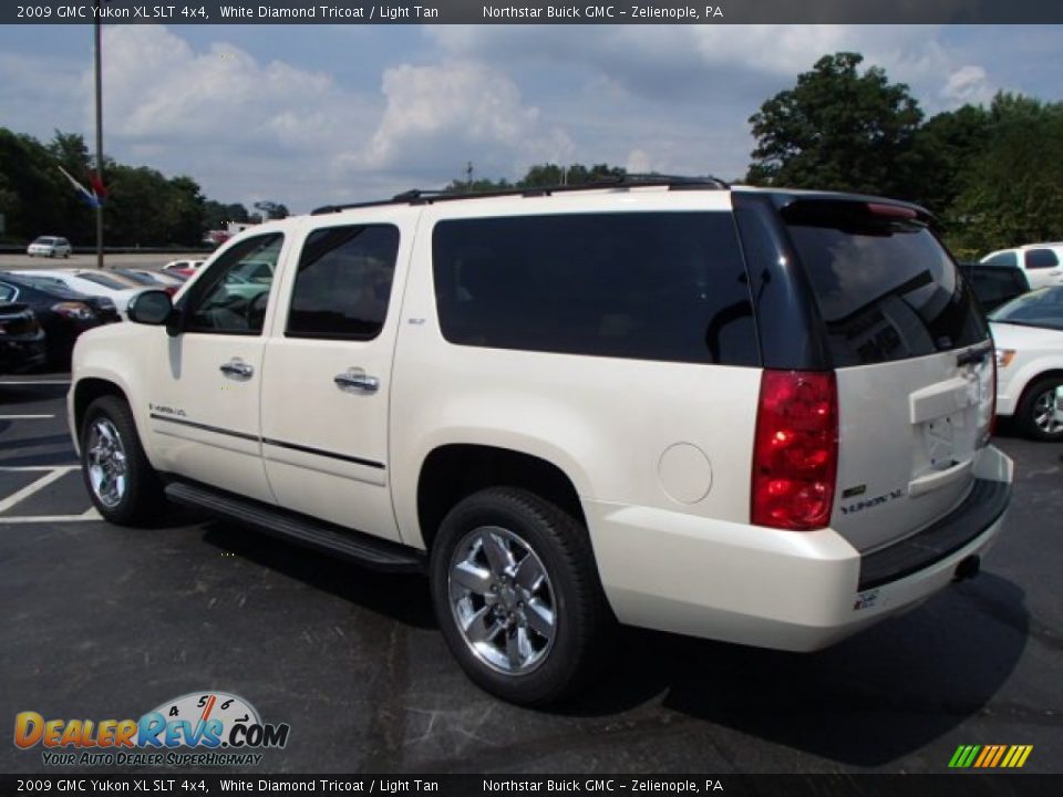 2009 GMC Yukon XL SLT 4x4 White Diamond Tricoat / Light Tan Photo #7