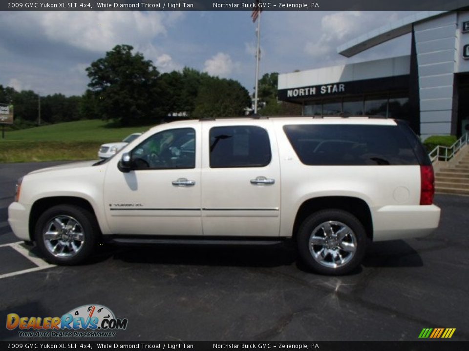 2009 GMC Yukon XL SLT 4x4 White Diamond Tricoat / Light Tan Photo #8