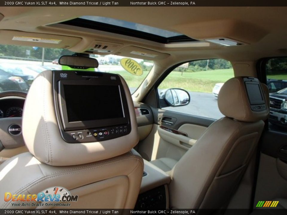 2009 GMC Yukon XL SLT 4x4 White Diamond Tricoat / Light Tan Photo #12