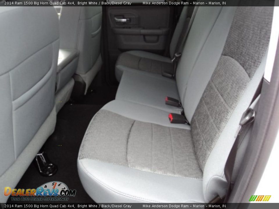 Rear Seat of 2014 Ram 1500 Big Horn Quad Cab 4x4 Photo #8