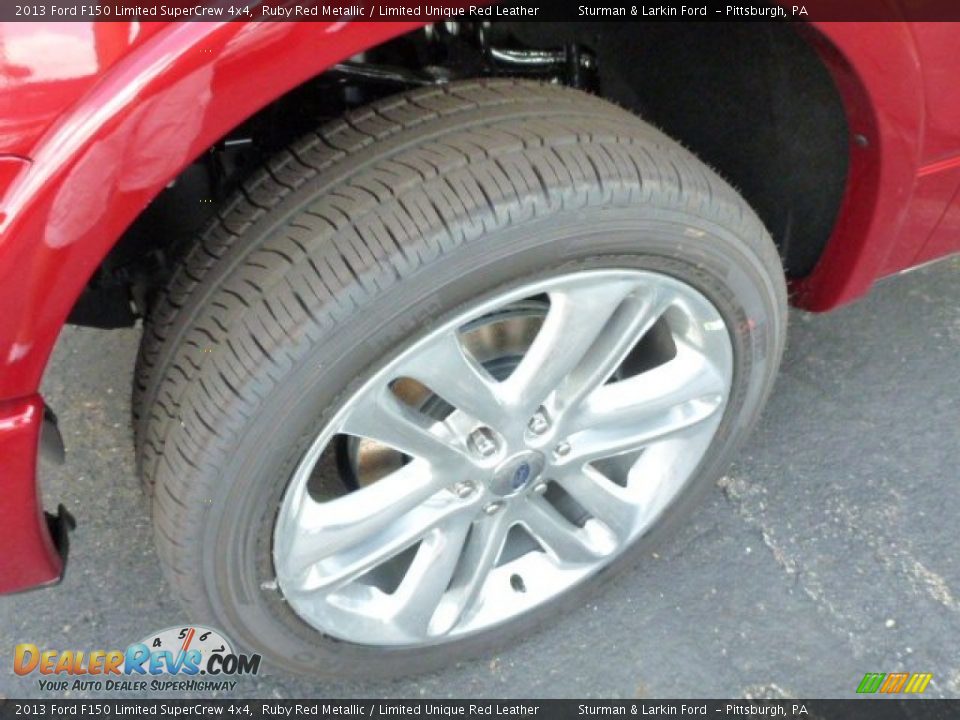 2013 Ford F150 Limited SuperCrew 4x4 Ruby Red Metallic / Limited Unique Red Leather Photo #7