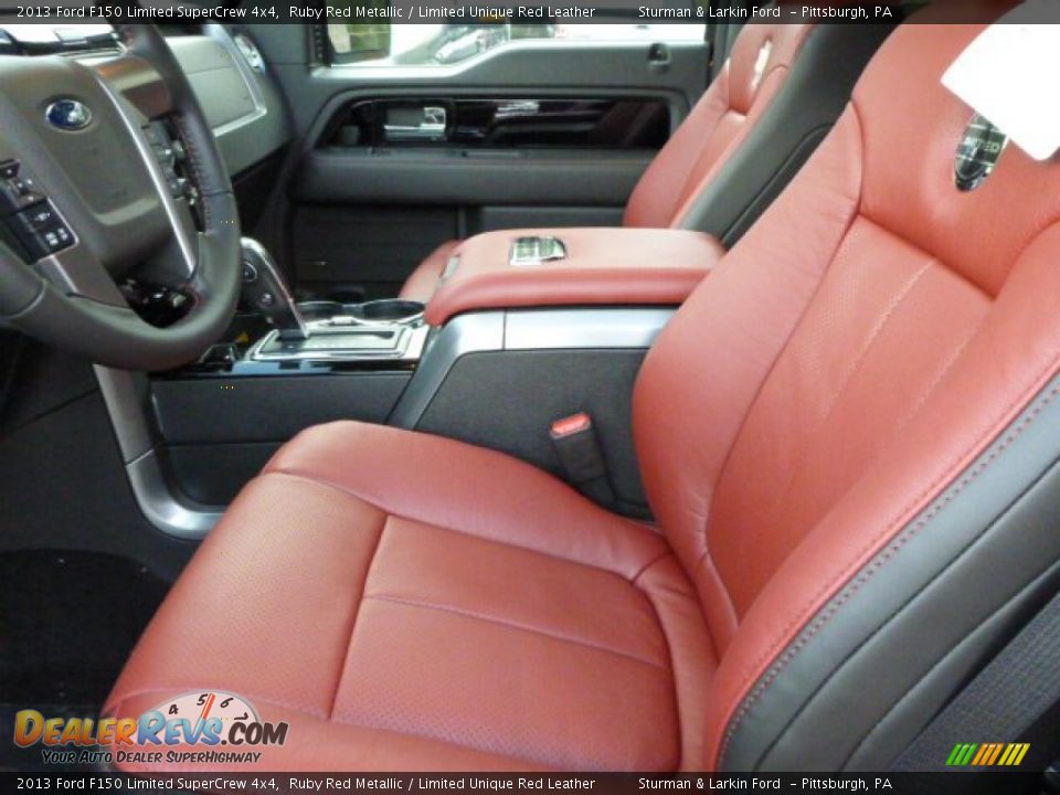 2013 Ford F150 Limited SuperCrew 4x4 Ruby Red Metallic / Limited Unique Red Leather Photo #8