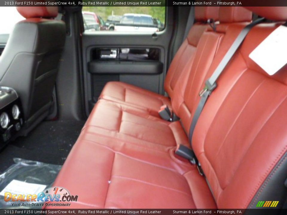 2013 Ford F150 Limited SuperCrew 4x4 Ruby Red Metallic / Limited Unique Red Leather Photo #9