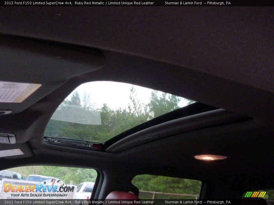 2013 Ford F150 Limited SuperCrew 4x4 Ruby Red Metallic / Limited Unique Red Leather Photo #12