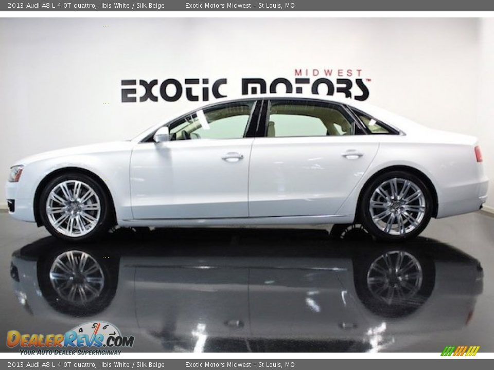 2013 Audi A8 L 4.0T quattro Ibis White / Silk Beige Photo #1