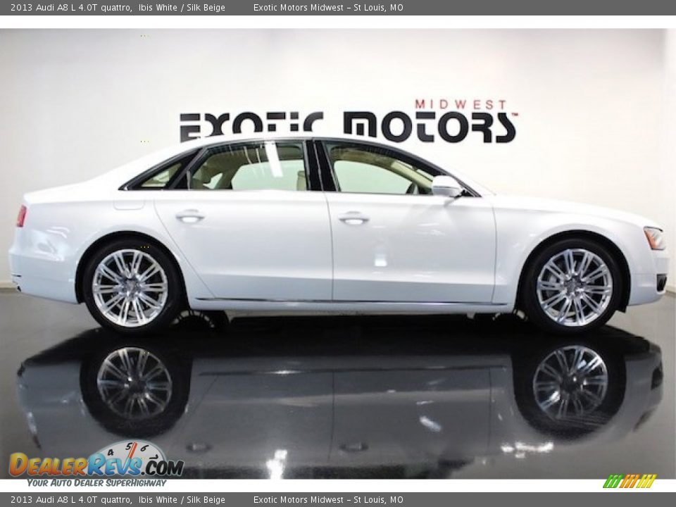 2013 Audi A8 L 4.0T quattro Ibis White / Silk Beige Photo #2