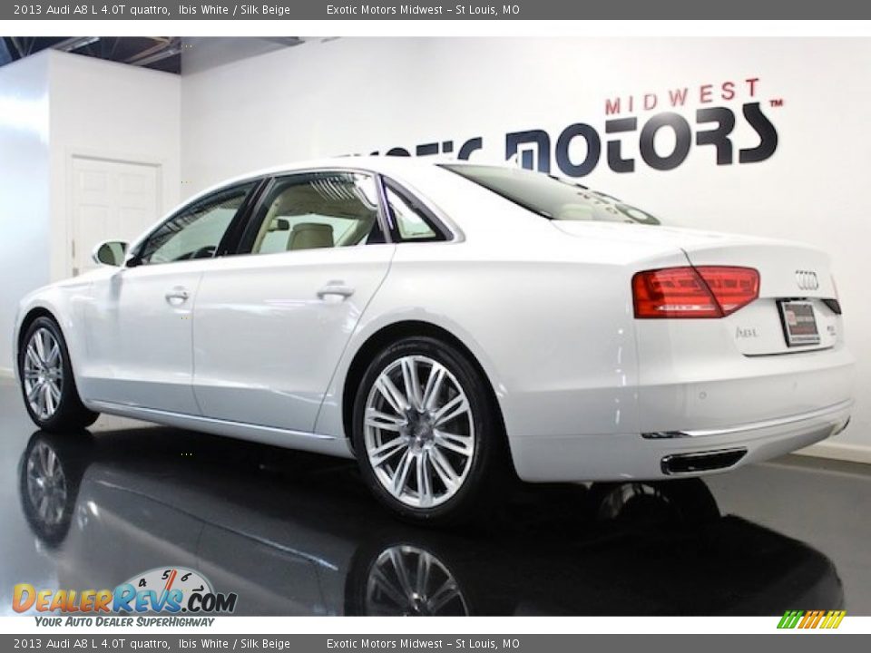 2013 Audi A8 L 4.0T quattro Ibis White / Silk Beige Photo #3