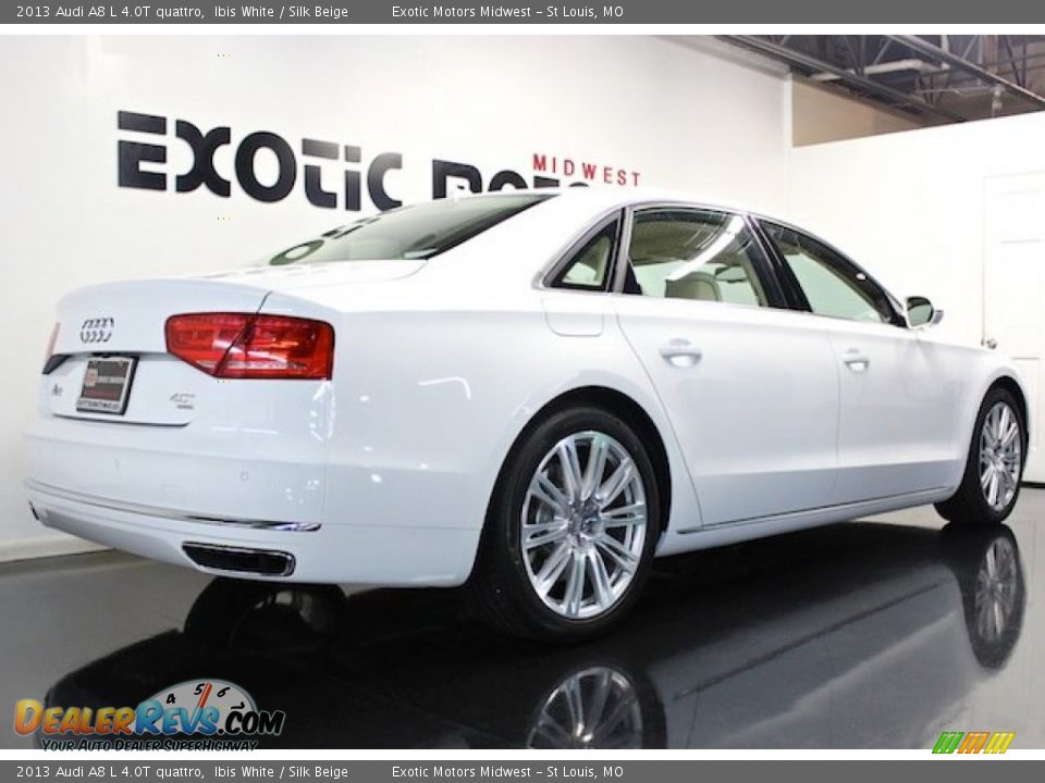2013 Audi A8 L 4.0T quattro Ibis White / Silk Beige Photo #4