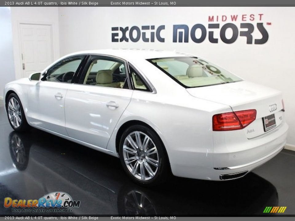 2013 Audi A8 L 4.0T quattro Ibis White / Silk Beige Photo #8