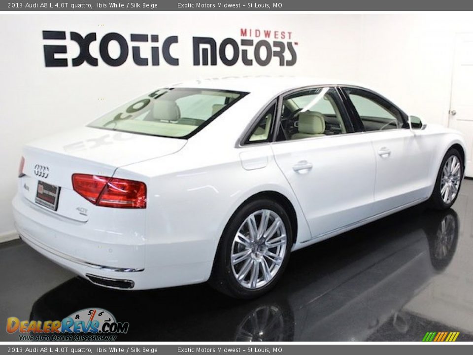 2013 Audi A8 L 4.0T quattro Ibis White / Silk Beige Photo #9