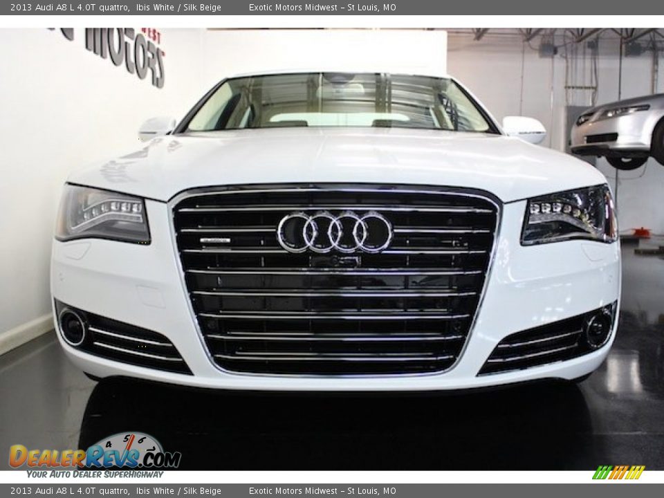 2013 Audi A8 L 4.0T quattro Ibis White / Silk Beige Photo #12