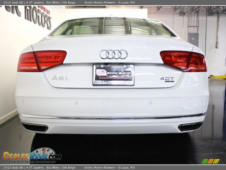 2013 Audi A8 L 4.0T quattro Ibis White / Silk Beige Photo #13