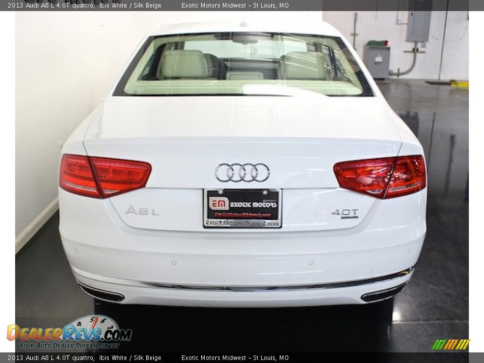 2013 Audi A8 L 4.0T quattro Ibis White / Silk Beige Photo #15