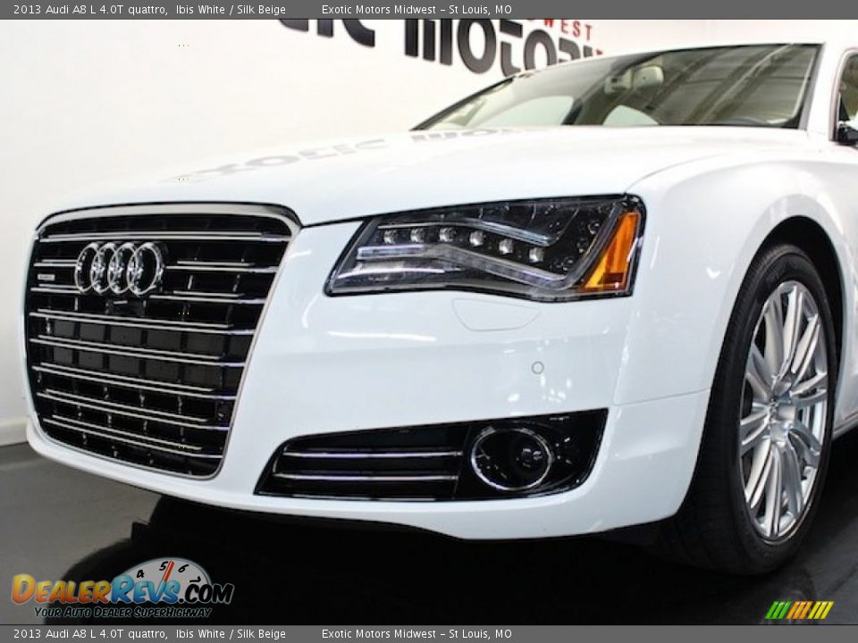 2013 Audi A8 L 4.0T quattro Ibis White / Silk Beige Photo #16