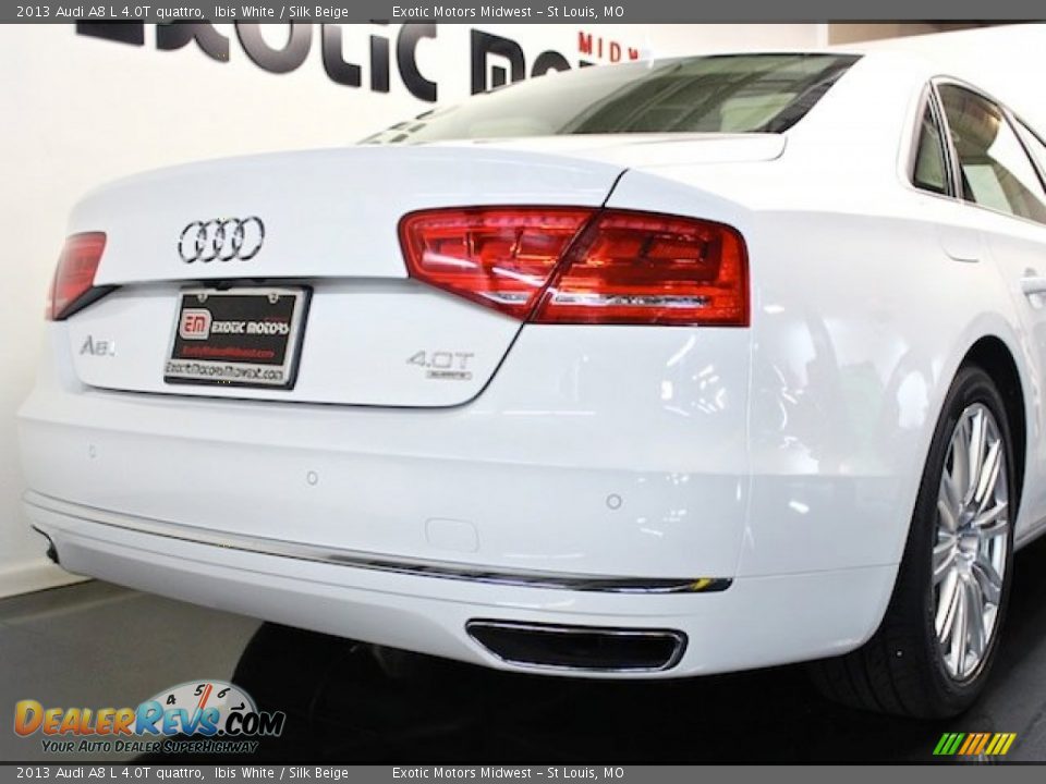 2013 Audi A8 L 4.0T quattro Ibis White / Silk Beige Photo #17