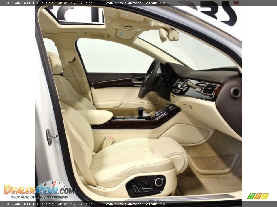 2013 Audi A8 L 4.0T quattro Ibis White / Silk Beige Photo #31