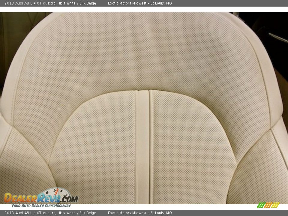 2013 Audi A8 L 4.0T quattro Ibis White / Silk Beige Photo #34