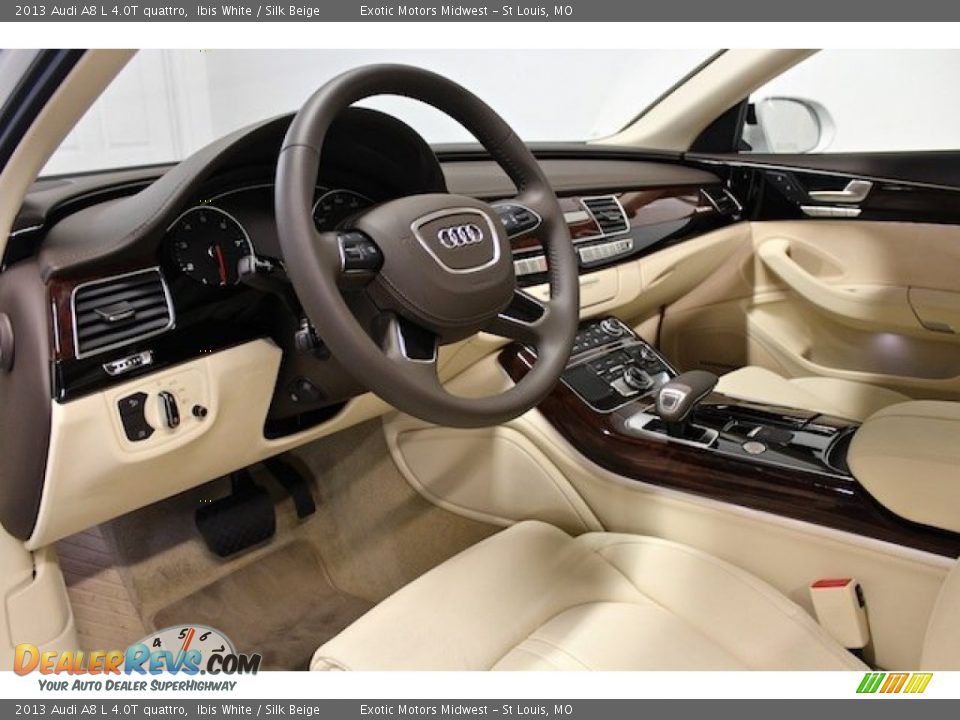 Silk Beige Interior - 2013 Audi A8 L 4.0T quattro Photo #36