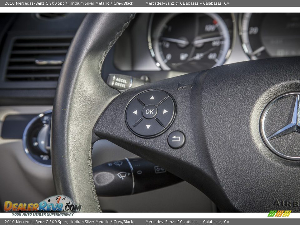 2010 Mercedes-Benz C 300 Sport Iridium Silver Metallic / Grey/Black Photo #17