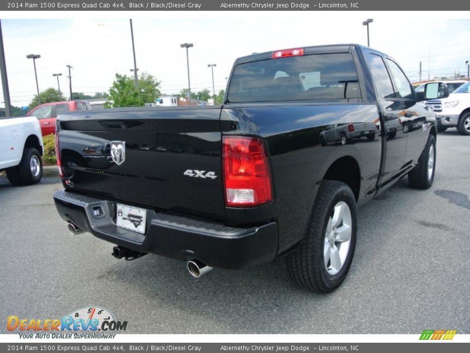 2014 Ram 1500 Express Quad Cab 4x4 Black / Black/Diesel Gray Photo #5
