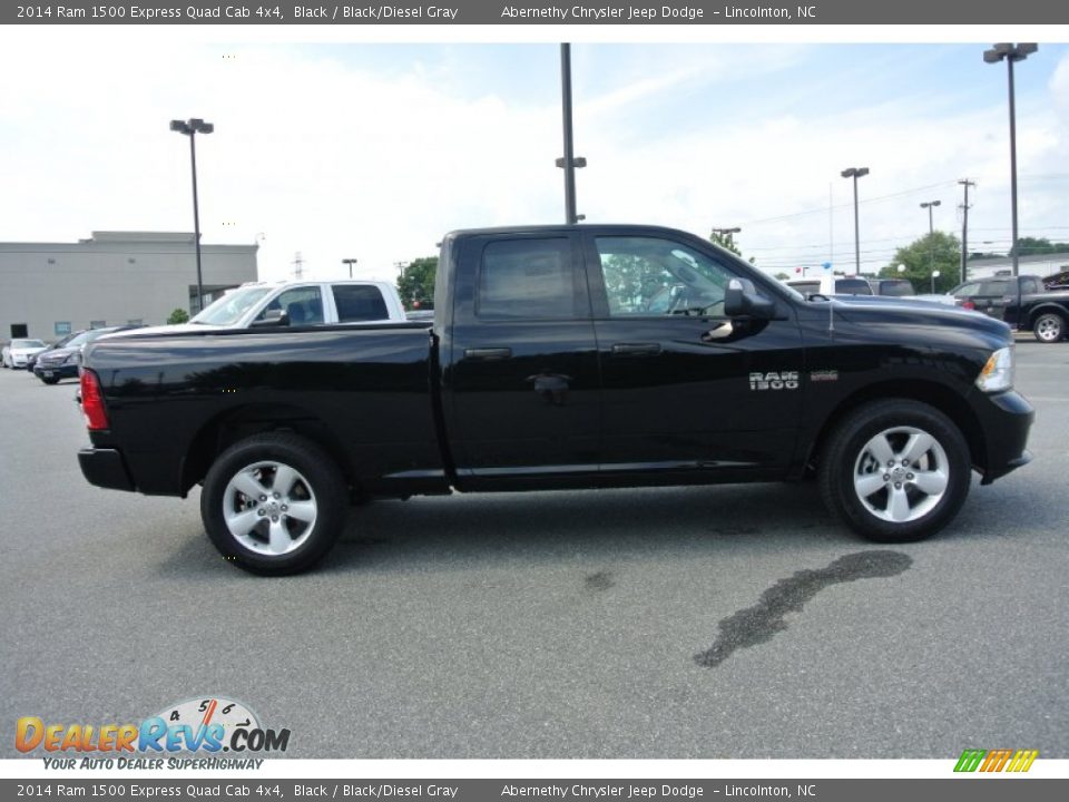 2014 Ram 1500 Express Quad Cab 4x4 Black / Black/Diesel Gray Photo #6