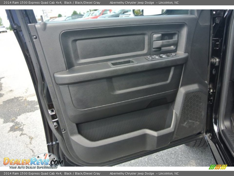 2014 Ram 1500 Express Quad Cab 4x4 Black / Black/Diesel Gray Photo #7