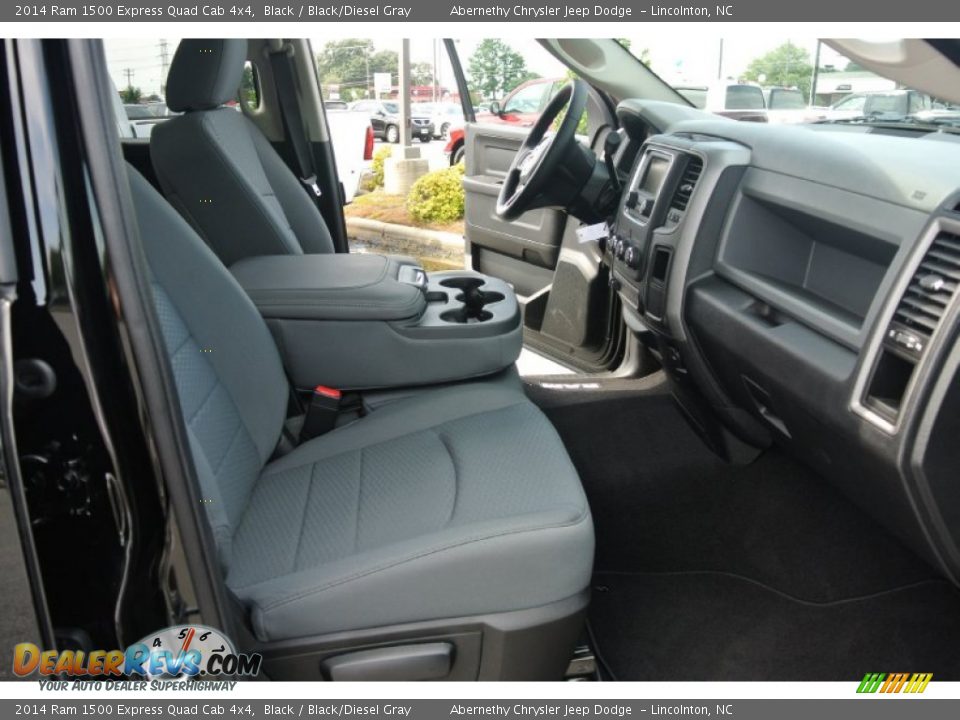 2014 Ram 1500 Express Quad Cab 4x4 Black / Black/Diesel Gray Photo #12