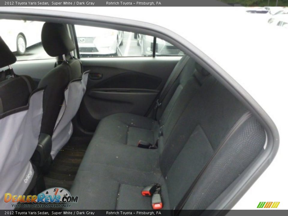 2012 Toyota Yaris Sedan Super White / Dark Gray Photo #5