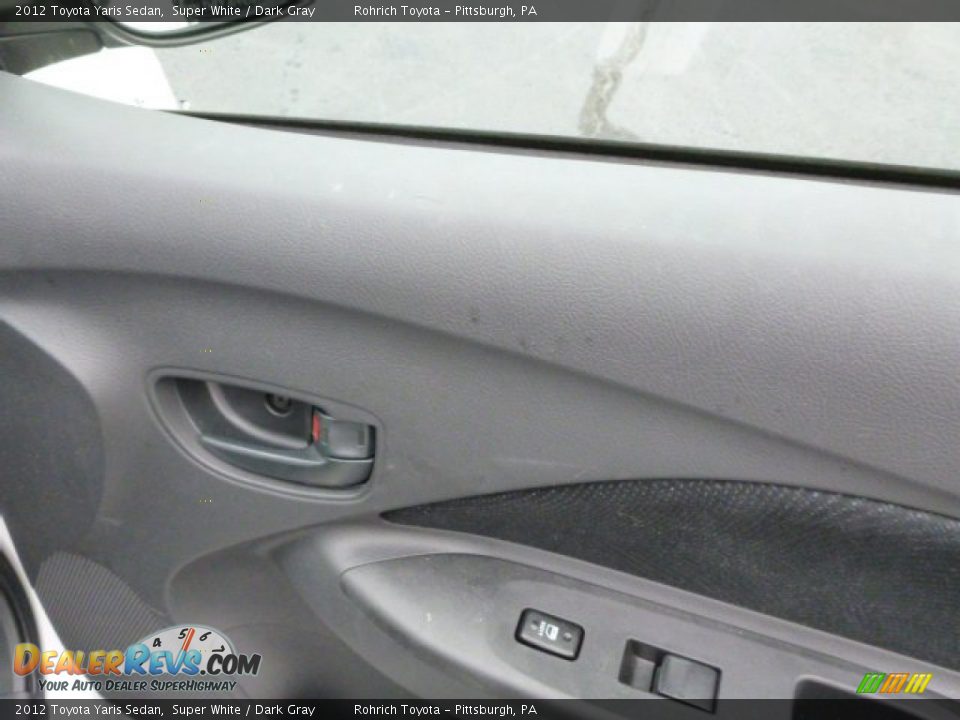 2012 Toyota Yaris Sedan Super White / Dark Gray Photo #15