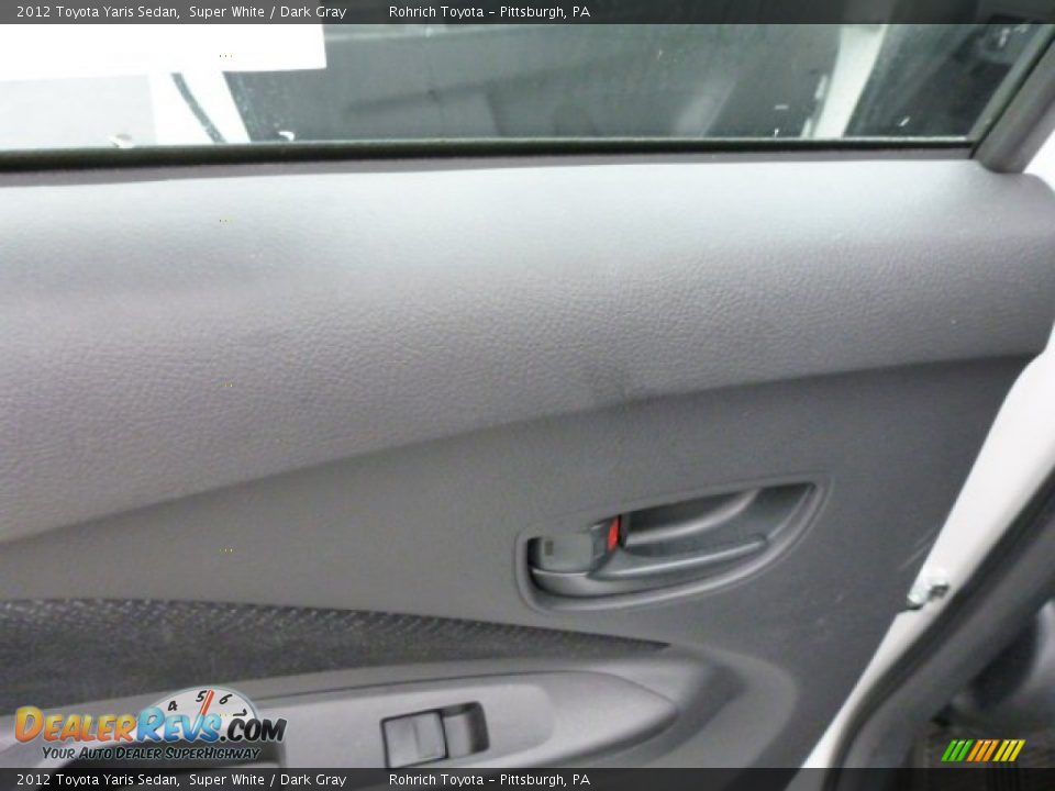 2012 Toyota Yaris Sedan Super White / Dark Gray Photo #16