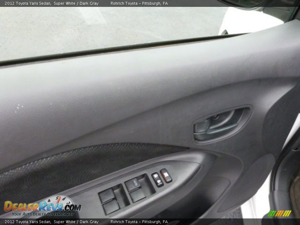 2012 Toyota Yaris Sedan Super White / Dark Gray Photo #17