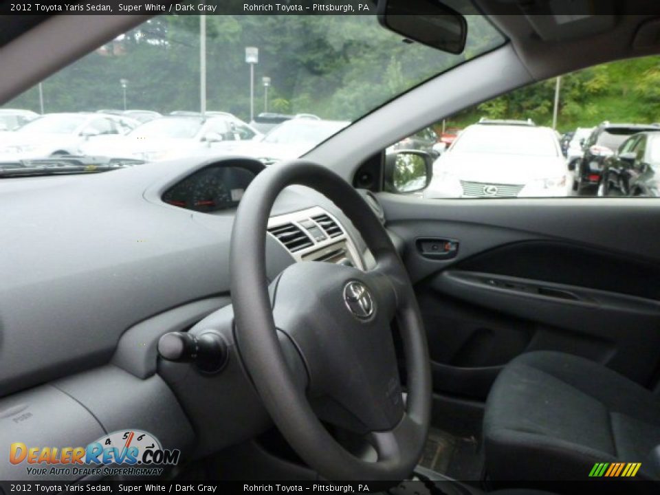 2012 Toyota Yaris Sedan Super White / Dark Gray Photo #18