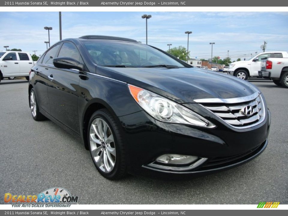 2011 Hyundai Sonata SE Midnight Black / Black Photo #2