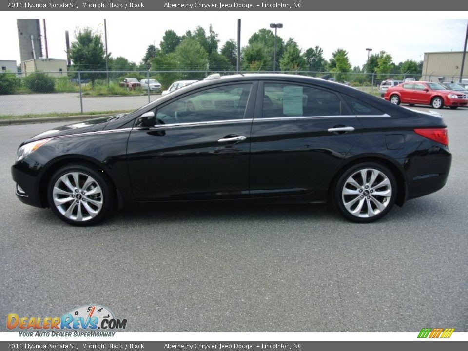 2011 Hyundai Sonata SE Midnight Black / Black Photo #3