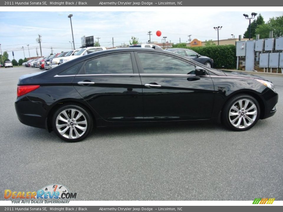 2011 Hyundai Sonata SE Midnight Black / Black Photo #6