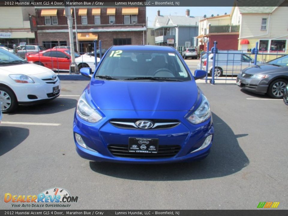 2012 Hyundai Accent GLS 4 Door Marathon Blue / Gray Photo #1