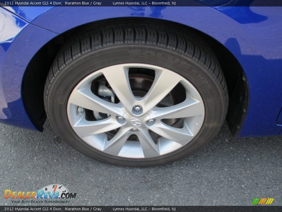 2012 Hyundai Accent GLS 4 Door Marathon Blue / Gray Photo #4