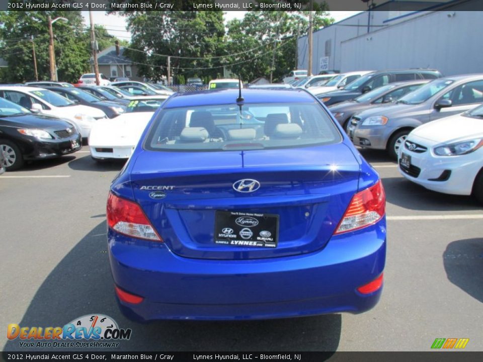 2012 Hyundai Accent GLS 4 Door Marathon Blue / Gray Photo #5