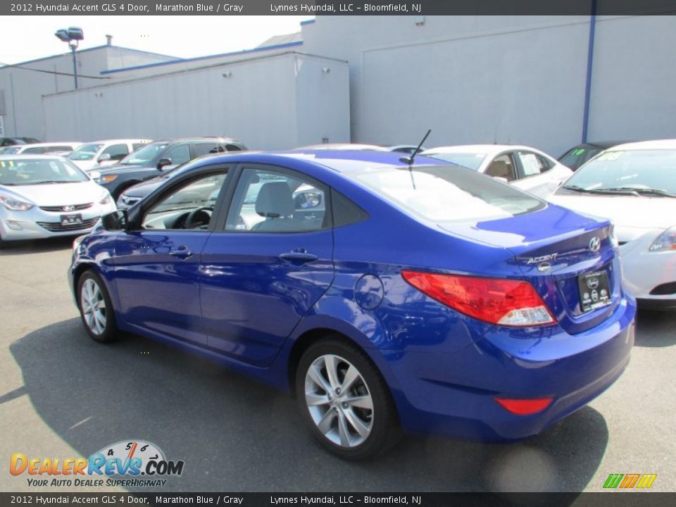 2012 Hyundai Accent GLS 4 Door Marathon Blue / Gray Photo #7