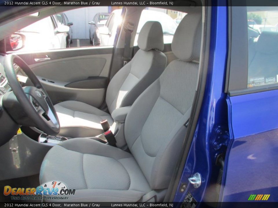 2012 Hyundai Accent GLS 4 Door Marathon Blue / Gray Photo #8