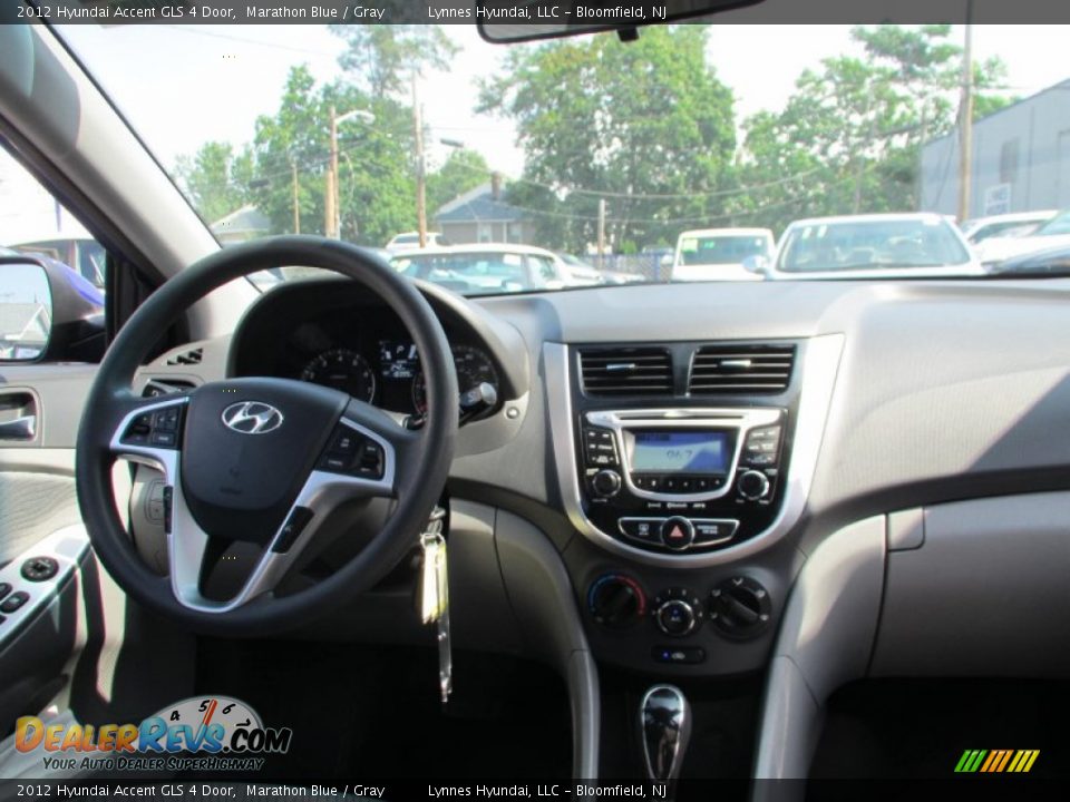 2012 Hyundai Accent GLS 4 Door Marathon Blue / Gray Photo #10