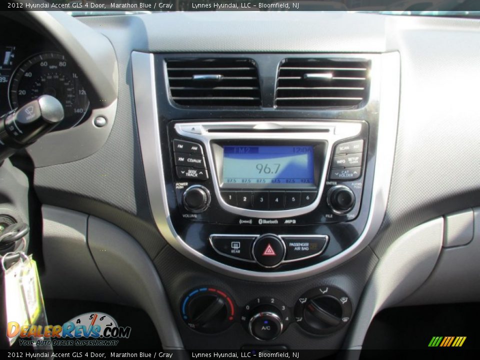 2012 Hyundai Accent GLS 4 Door Marathon Blue / Gray Photo #11
