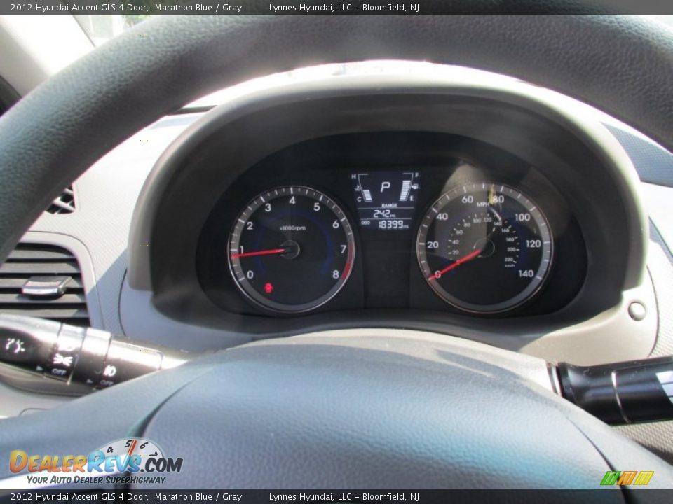 2012 Hyundai Accent GLS 4 Door Marathon Blue / Gray Photo #12