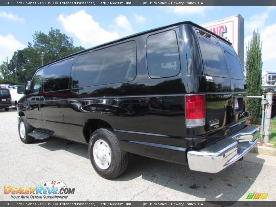 2012 Ford E Series Van E350 XL Extended Passenger Black / Medium Flint Photo #4