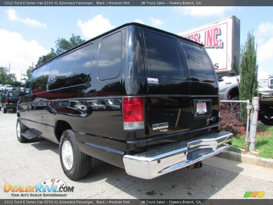 2012 Ford E Series Van E350 XL Extended Passenger Black / Medium Flint Photo #5