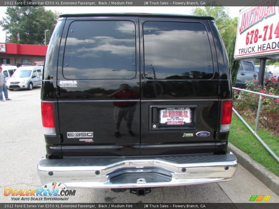 2012 Ford E Series Van E350 XL Extended Passenger Black / Medium Flint Photo #6