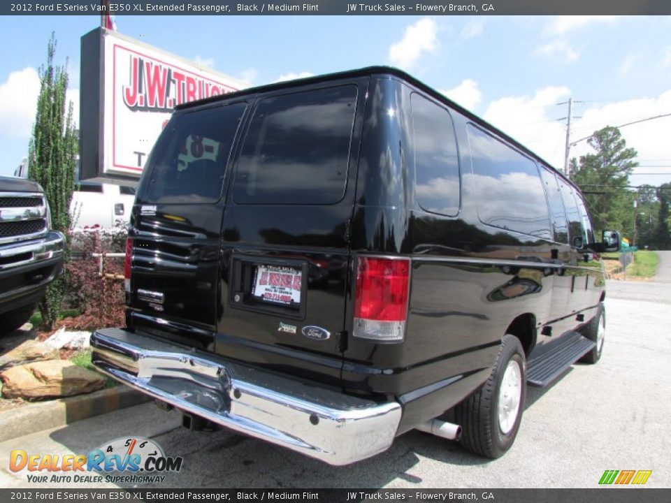 2012 Ford E Series Van E350 XL Extended Passenger Black / Medium Flint Photo #7