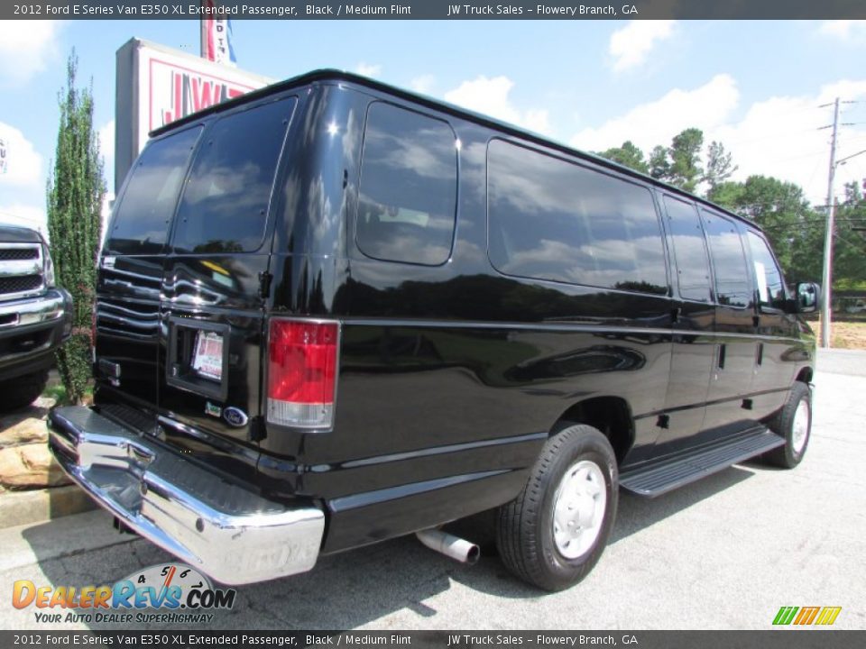 2012 Ford E Series Van E350 XL Extended Passenger Black / Medium Flint Photo #8