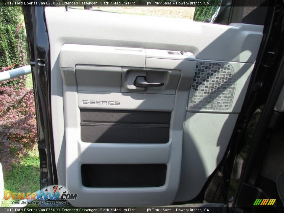 2012 Ford E Series Van E350 XL Extended Passenger Black / Medium Flint Photo #15